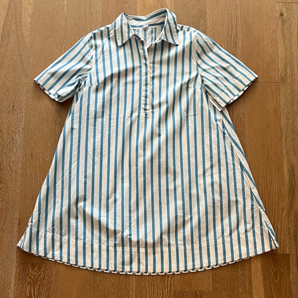 Old Navy Blue and White Striped Shirt Dress - Picture 10 of 17